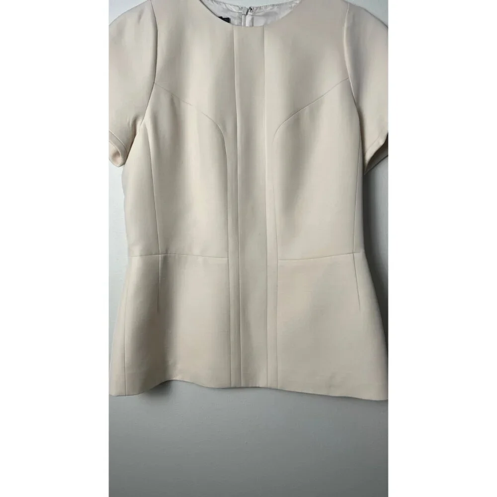 CALVIN KLEIN COLLECTION $1875  CONSTRUCTION TAILORED BLOUSE 4/6 - Picture 4 of 7